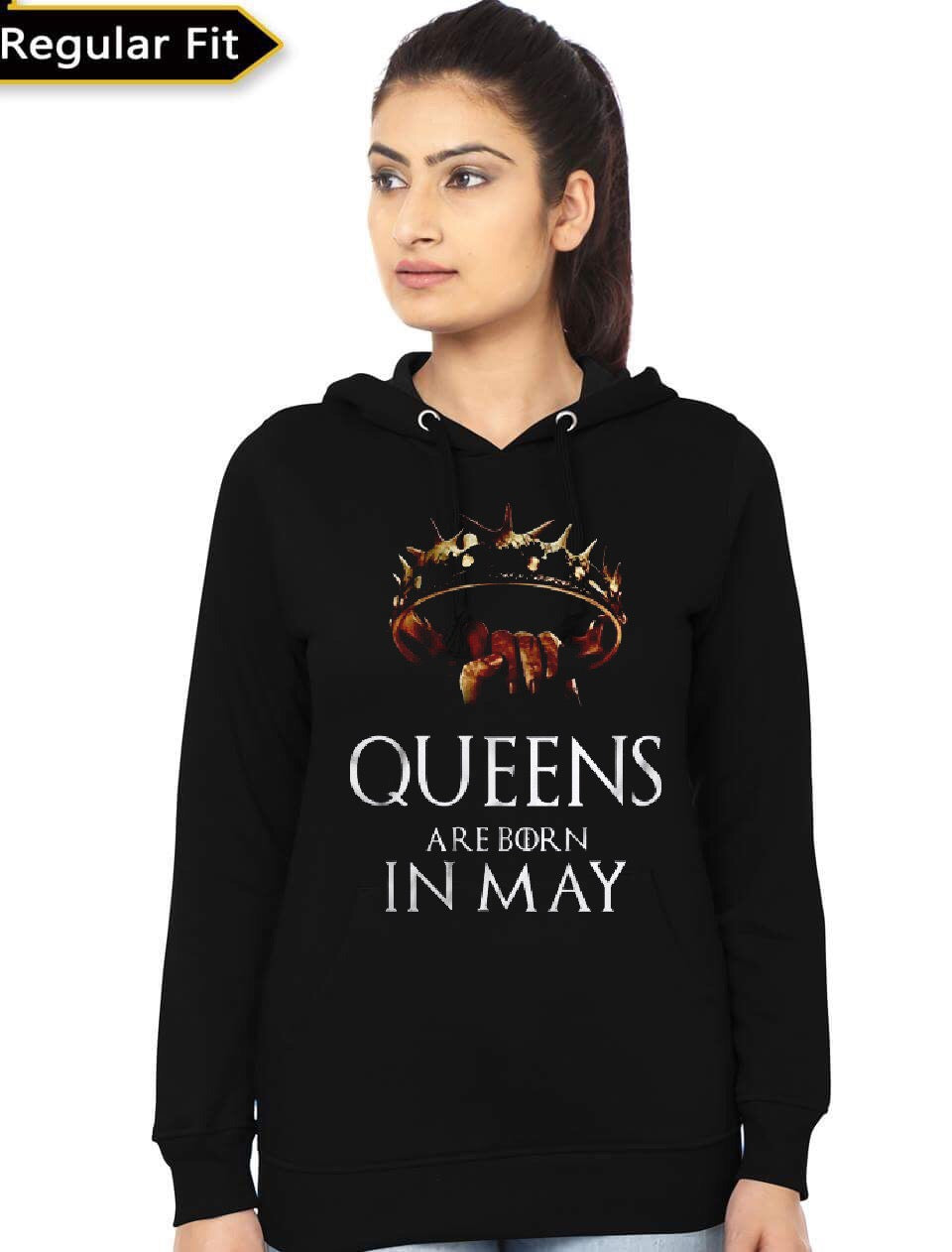 Queens Are Born In May Game Of Thrones Black Girl's Hoodie