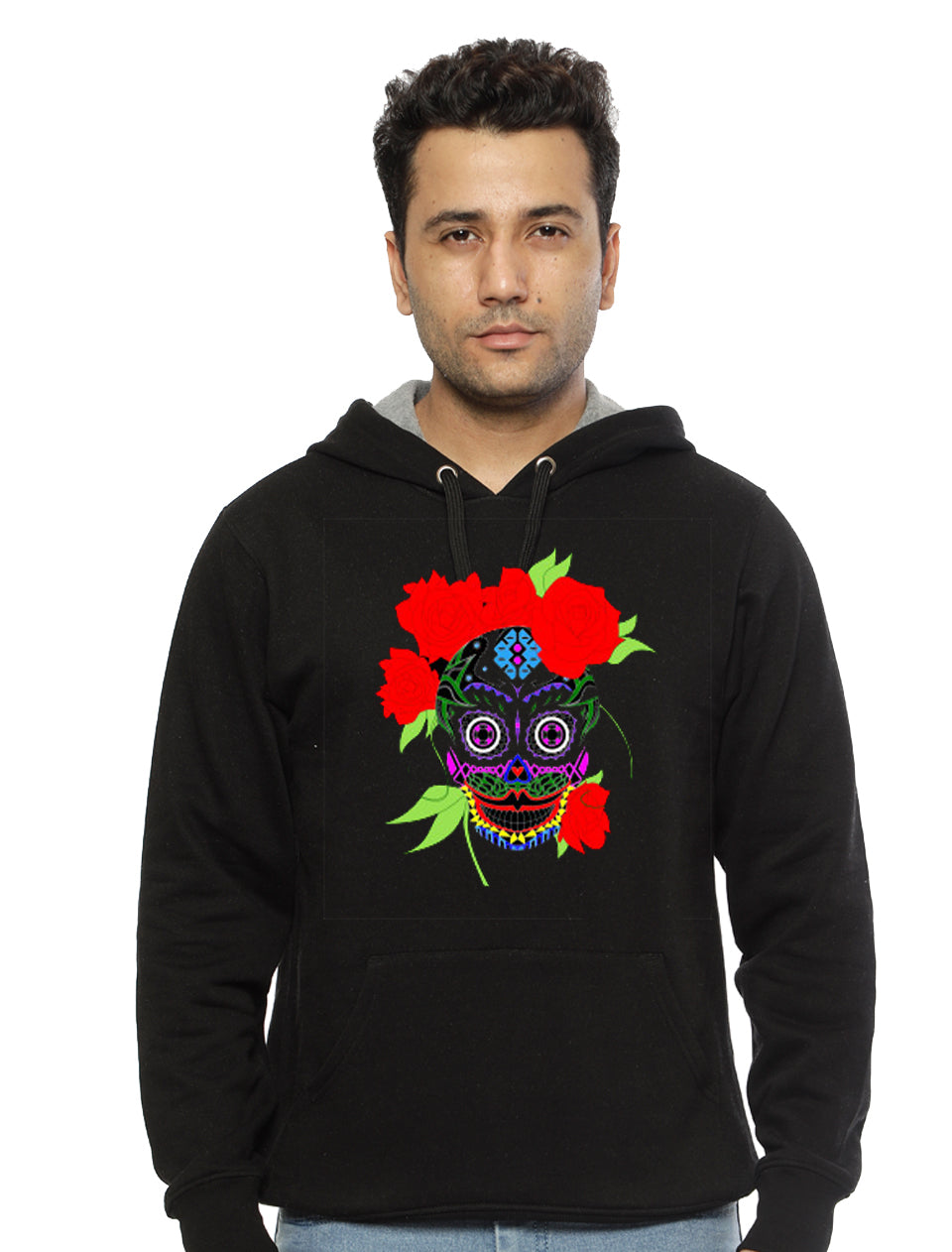 Adela Catrina Sonriente Ecopop Black Hoodie