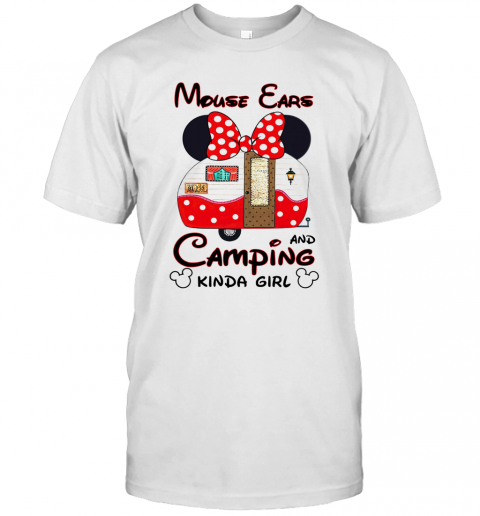 Mouse Ears Camping Kinda Girl T Shirt