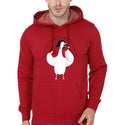 Duck singing Rage Against the Machine | Animal Karaoke | Illustration Red Hoodie - Shark Shirts