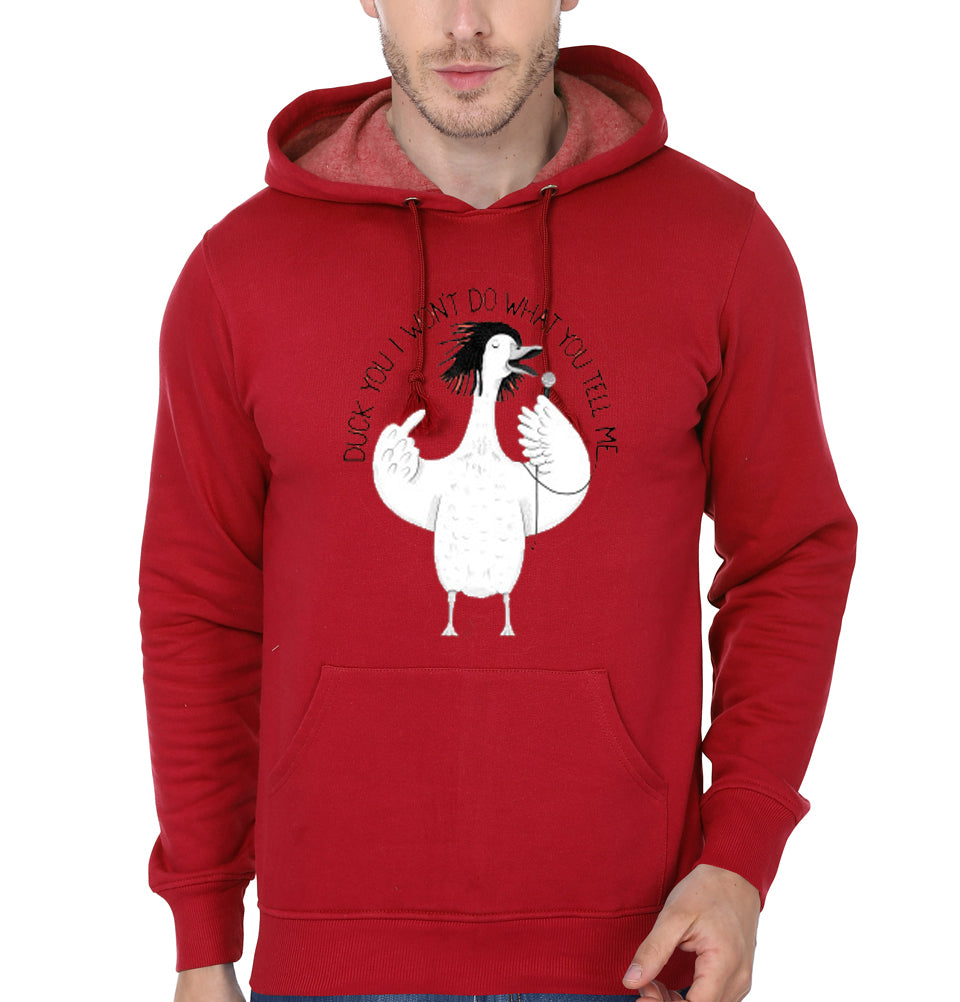 Duck singing Rage Against the Machine | Animal Karaoke | Illustration Red Hoodie - Shark Shirts