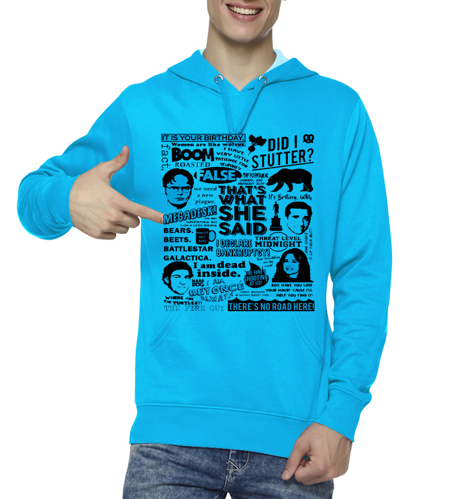 The Office Quotes Light Blue Hoodie