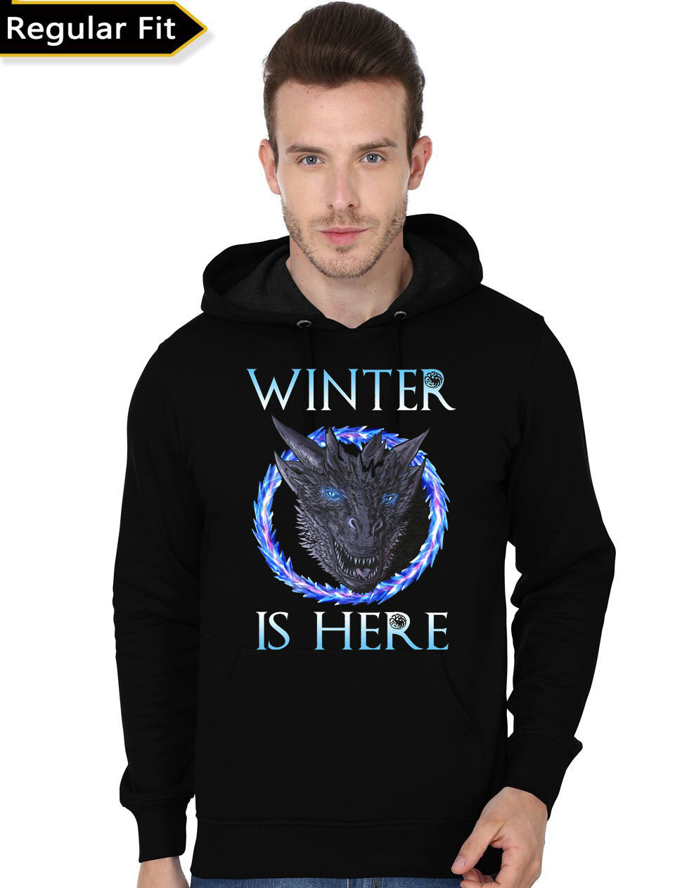 Winter Is Here Black Hoodie
