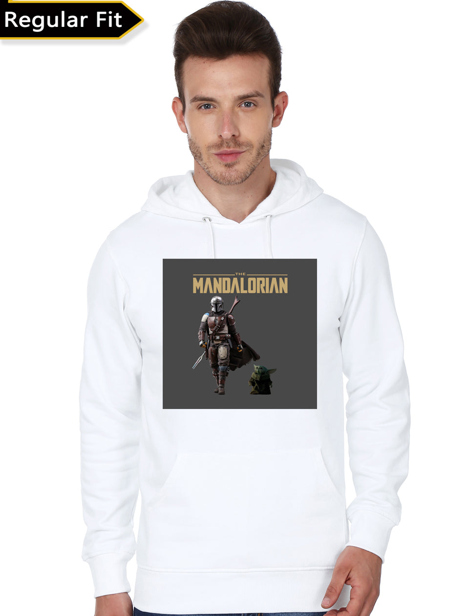 The Mandalorian White Hoodie