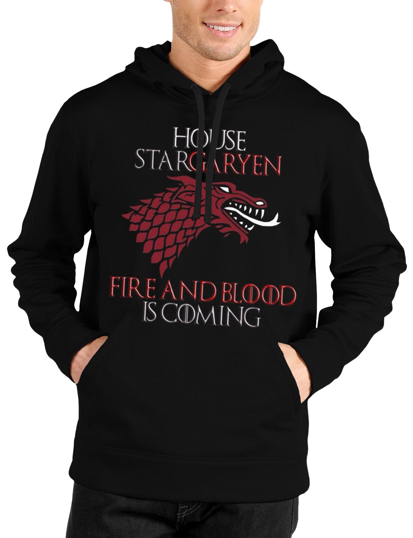 House Stargaryen Black Hooded Sweatshirt