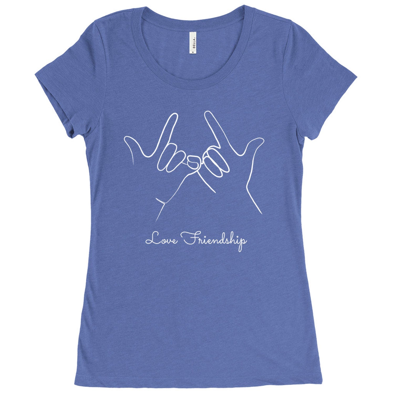 Love Friendship Sign Language Women T Shirt, Minimalist T Shirt, Best Friend Matching Shirts, Friendship Gift