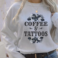 Coffee Tattoos Shirt, Flowers Shirt, Coffee Lover, Tattoo lover, Tattoo Mom, Gift For Her, Inked Mama Shirt, Tattoo Shirt, sweatshirt