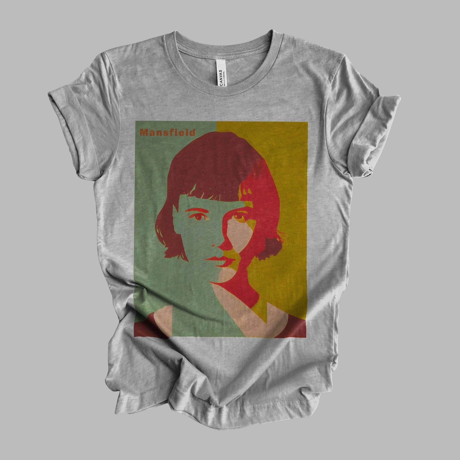 Katherine Mansfield Retro Minimalist T-Shirt, Classic Literature Gift Unisex Tshirt Shirt
