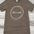 Motivational T-shirt, Christian shirt, Minimalist T-shirt, All is Well T-shirt, simple design, gift for him, gift for her