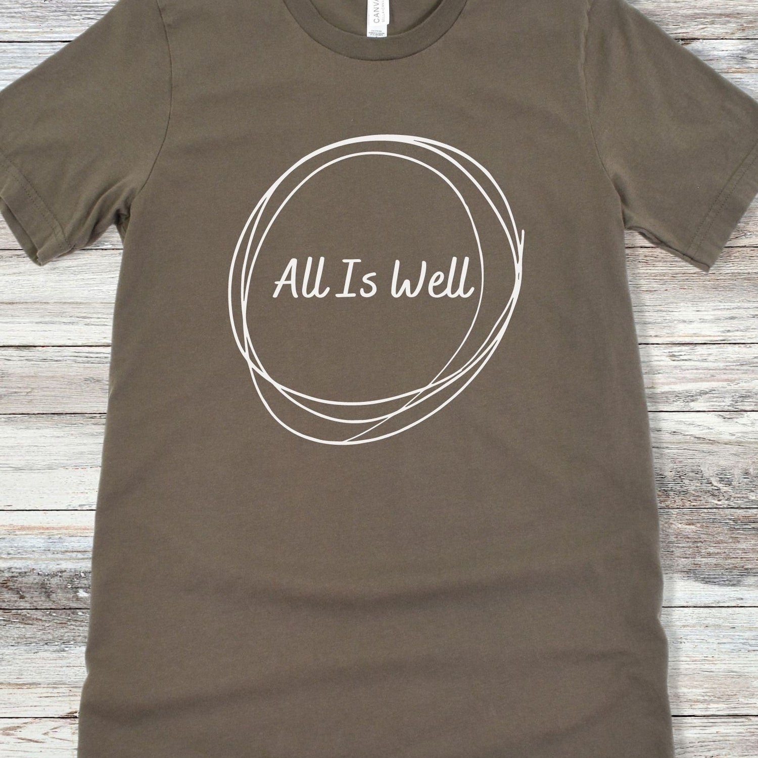 Motivational T-shirt, Christian shirt, Minimalist T-shirt, All is Well T-shirt, simple design, gift for him, gift for her