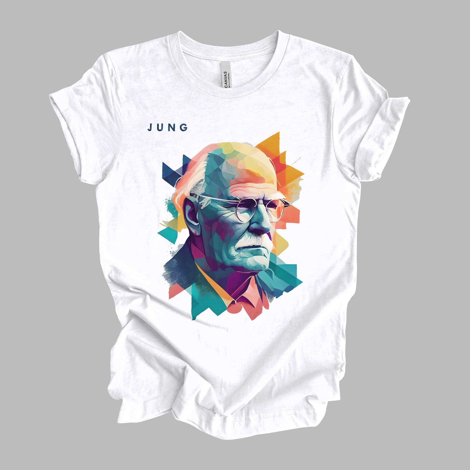 Carl Jung Watercolor Minimalist T-Shirt, Psychology Gift Unisex Tshirt Shirt