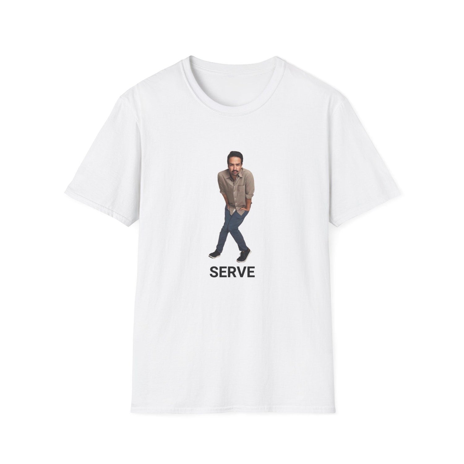 Lin Manuel Miranda Serve Pose Unisex Softstyle T-Shirt