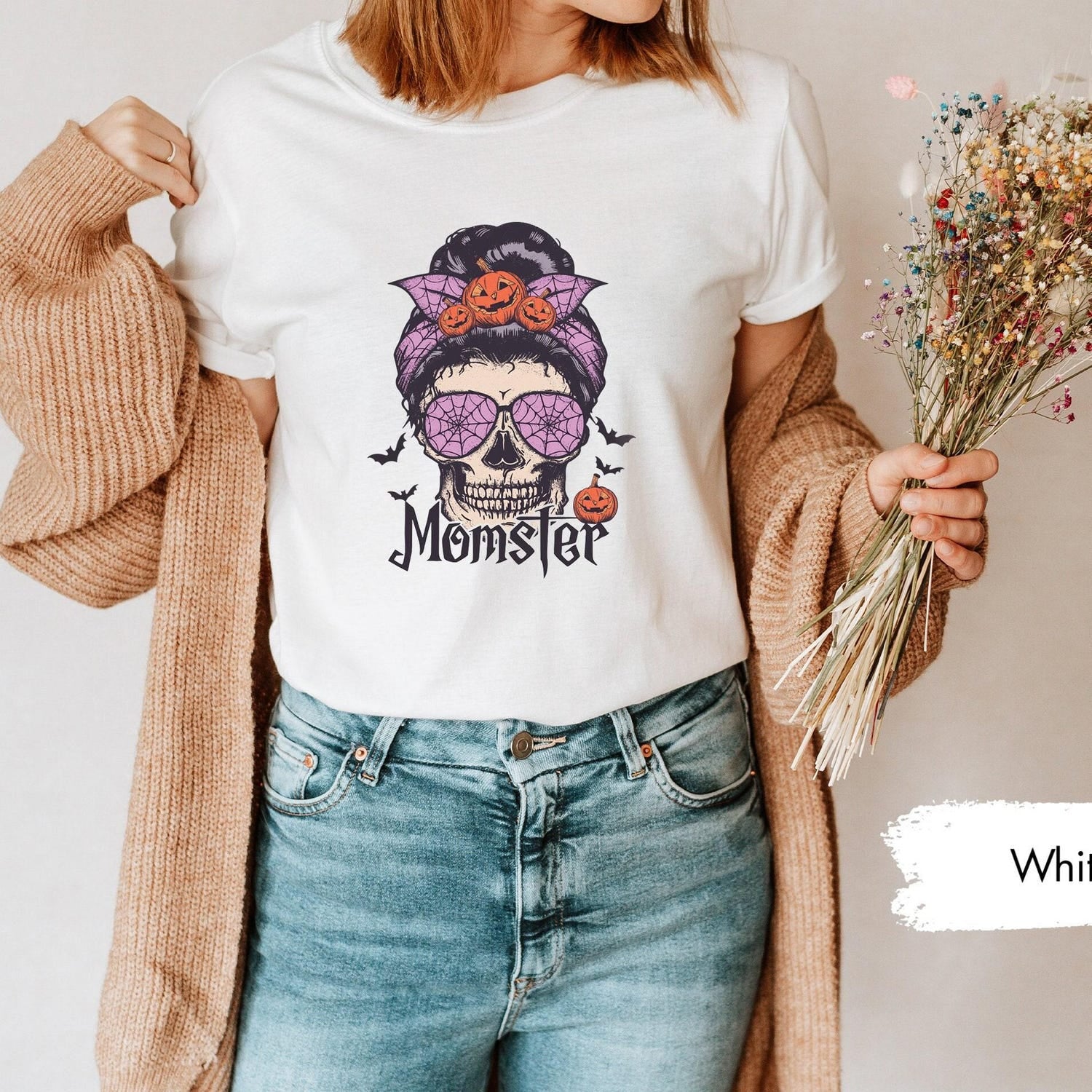Halloween Mom Shirt, Momster Shirt, Spooky Mom Shirt, Skull Halloween Shirt, Mama Halloween Shirt, HAlloween Party Tee, Momster Tee