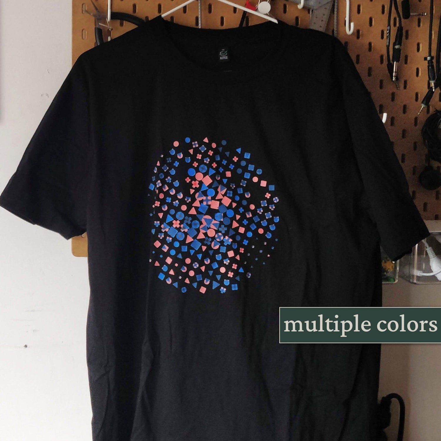 Minimalist T-shirt Mathematical Pattern Generative Art Algorithmic Geometric Design Sustainable Street Style Clothing