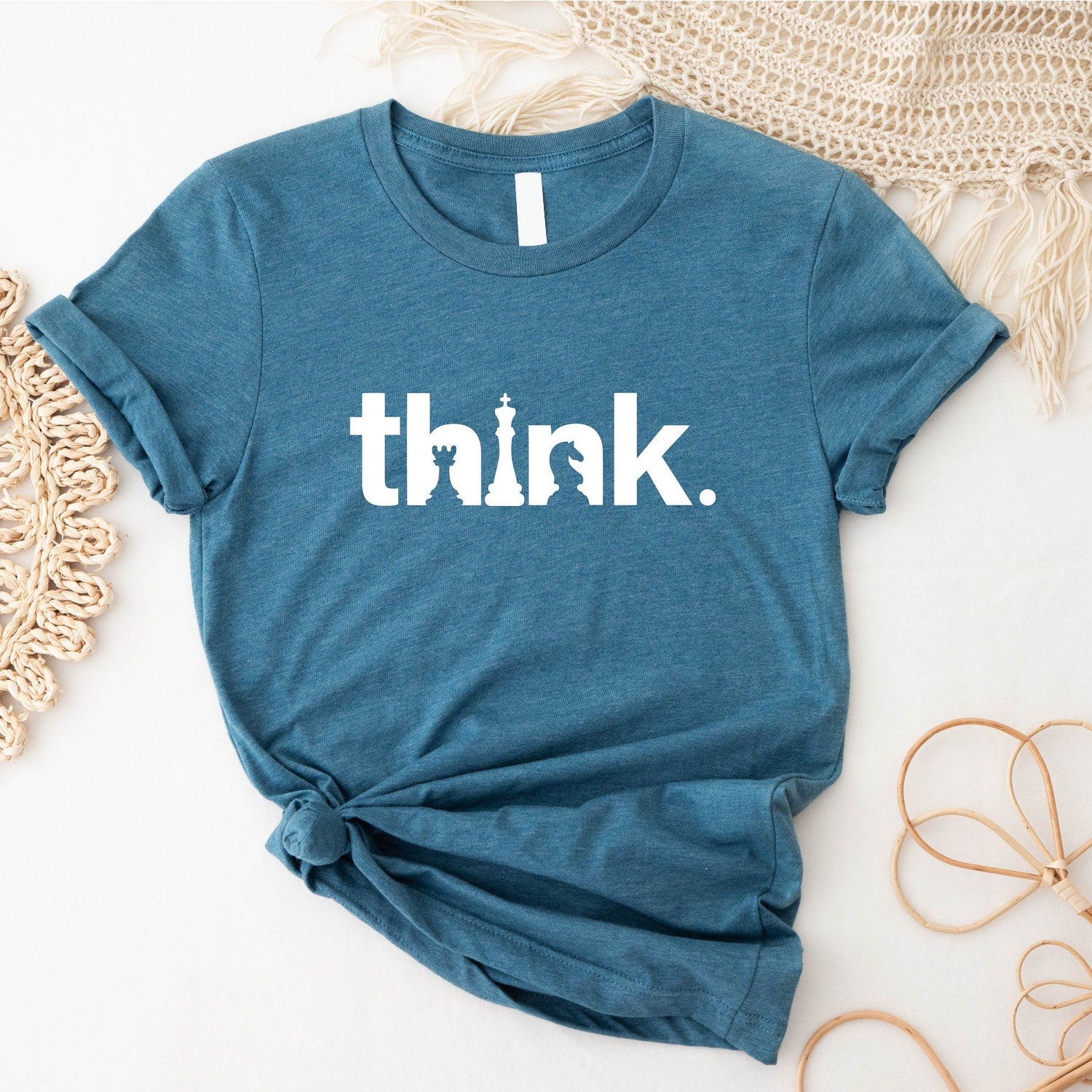 Think Chess T-Shirt: Minimalist Gambit Player Gift