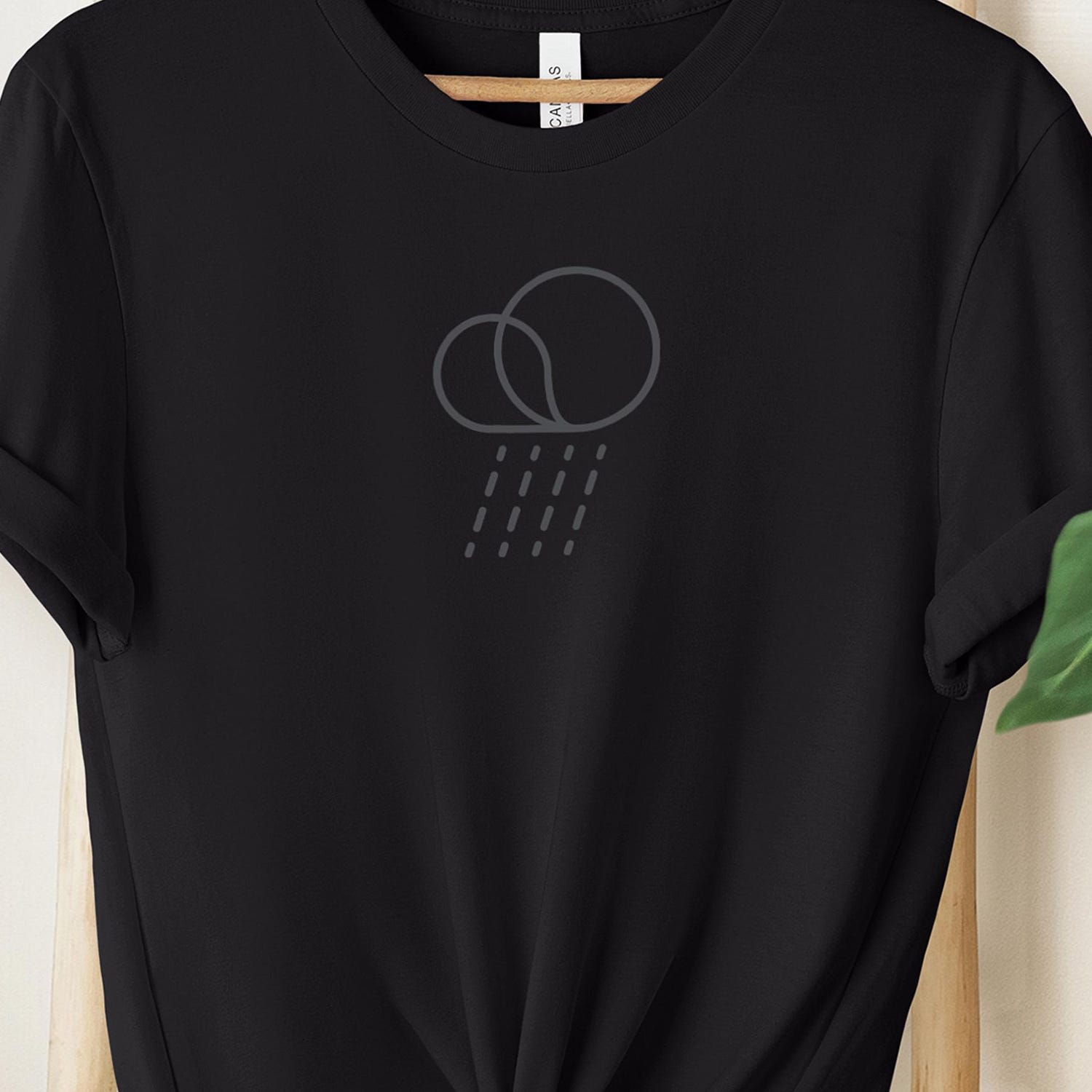 Cloud Water Tee, Minimalistic Line Art, Minimalist T-Shirt, Unisex Graphic Tee, Soft Cotton Casual Wear