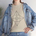 Minimalist Geometric T-shirt, Simple Design Cotton Tee