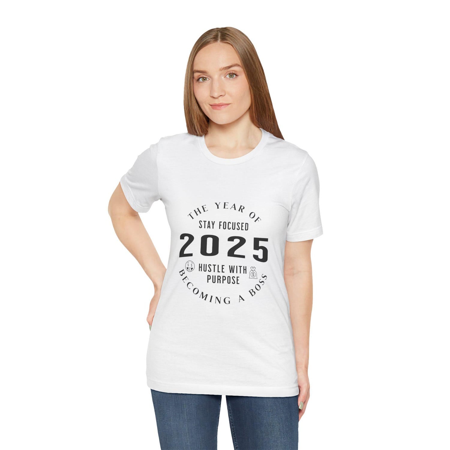 Motivational 2025 Unisex T-Shirt: Positive Vibes, Minimalist Design