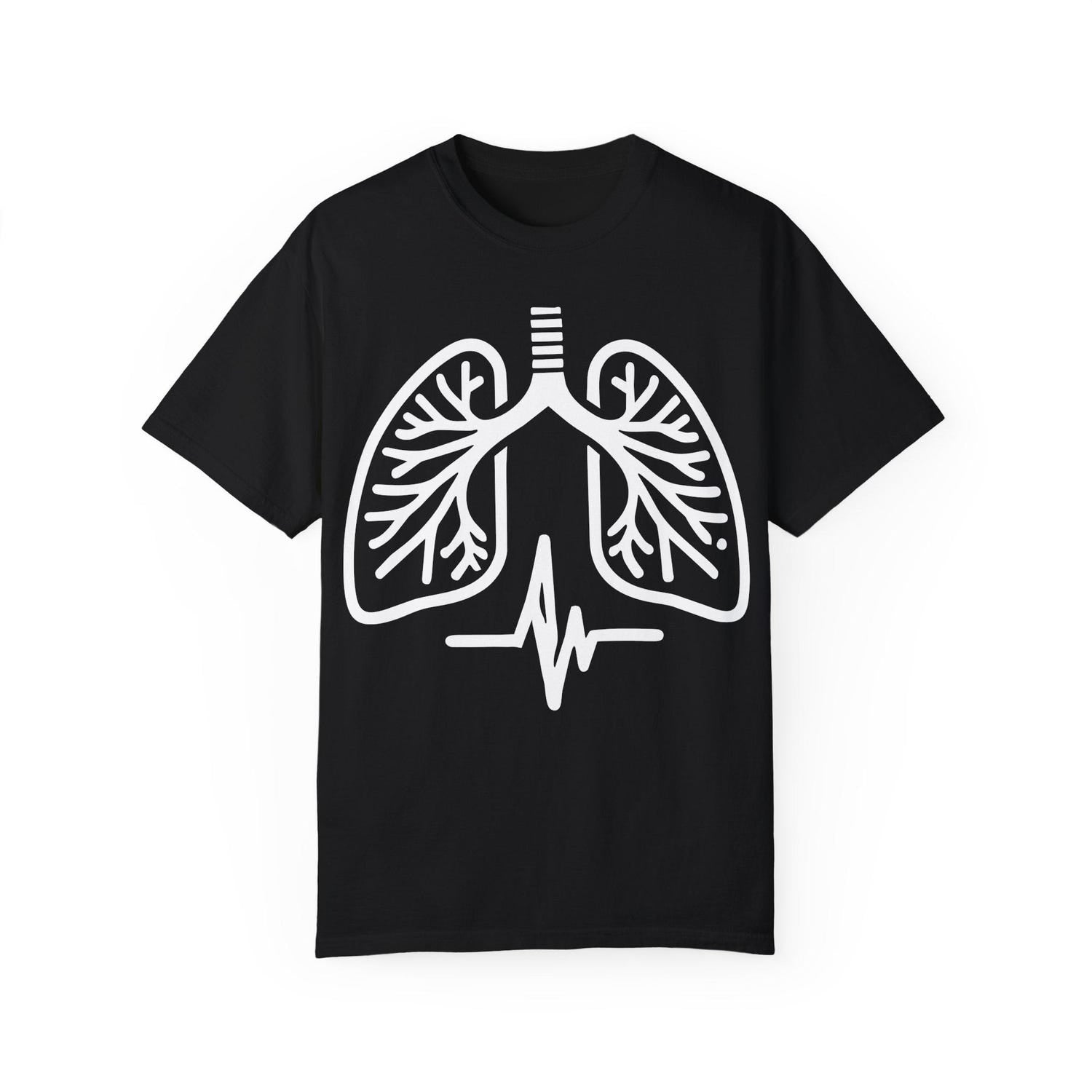 Respiratory Therapist Minimalist T-Shirt  Black & White Healthcare Design
