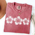 Comfort Colors Hibiscus Flower T-Shirt, Tropical Beach Tee