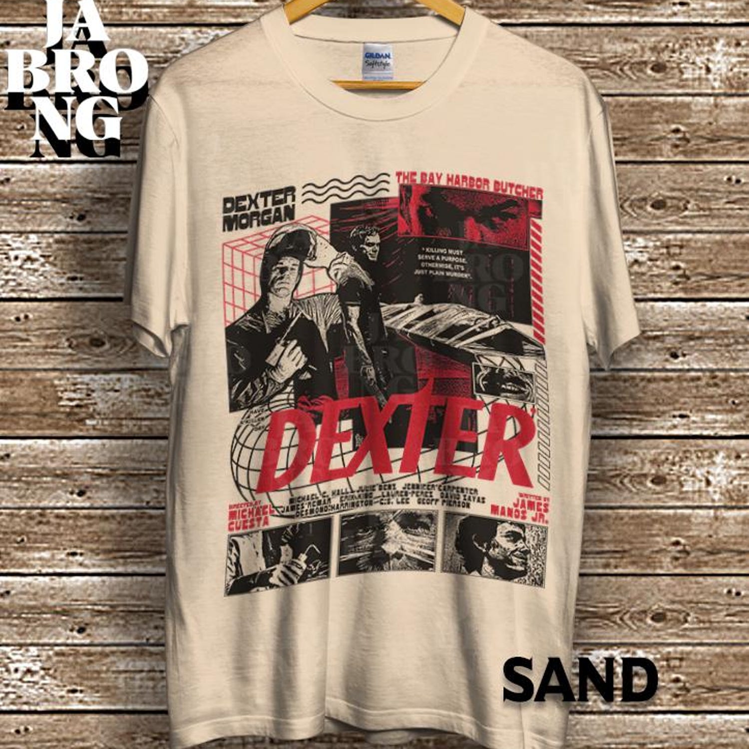 Retro  Dexter Morgan Handmade Graphic T-Shirt | Vintage Crime Thriller Shirt, BJ003