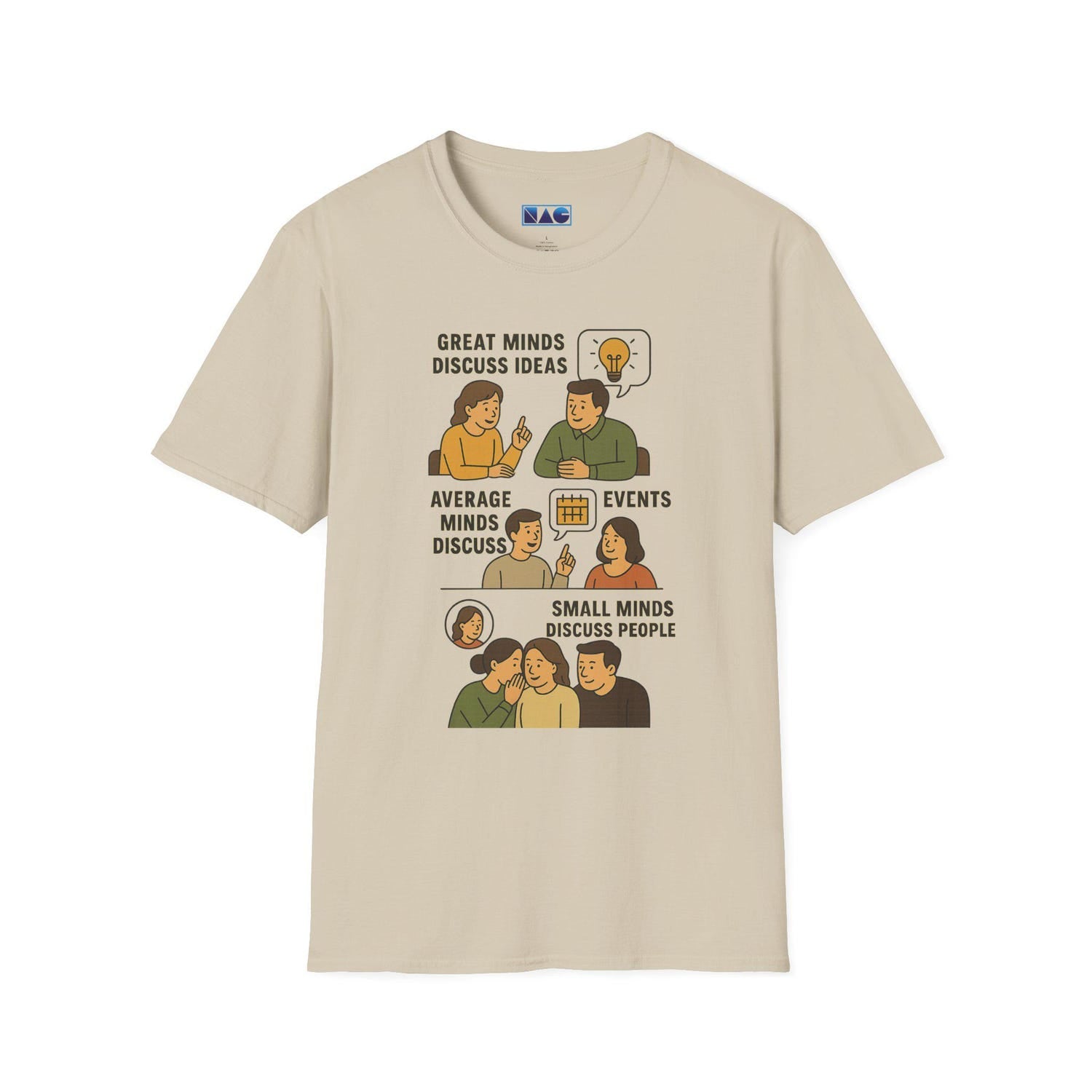 Great Minds Unisex T-Shirt, Intellectual Conversation Tee, Graphic Tee, Thought-Provoking Shirt, Modern Graphic T-Shirt