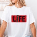 LIFE Shirt, Minimal Graphic Tee, Gift for Thinkers and Dreamers, Simple Statement T-Shirt, Modern Aesthetic Streetwear, Gift for her