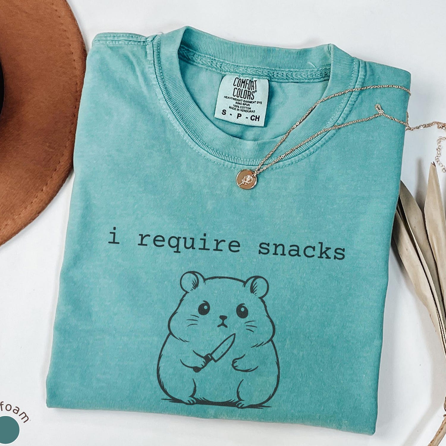 I Require Snacks Fat Hamster Tee, Funny Hamster Shirt, Funny Comfort Colors® Shirt, Goblincore Animal Lover Gift, Cozy Snack Gremlin Tee