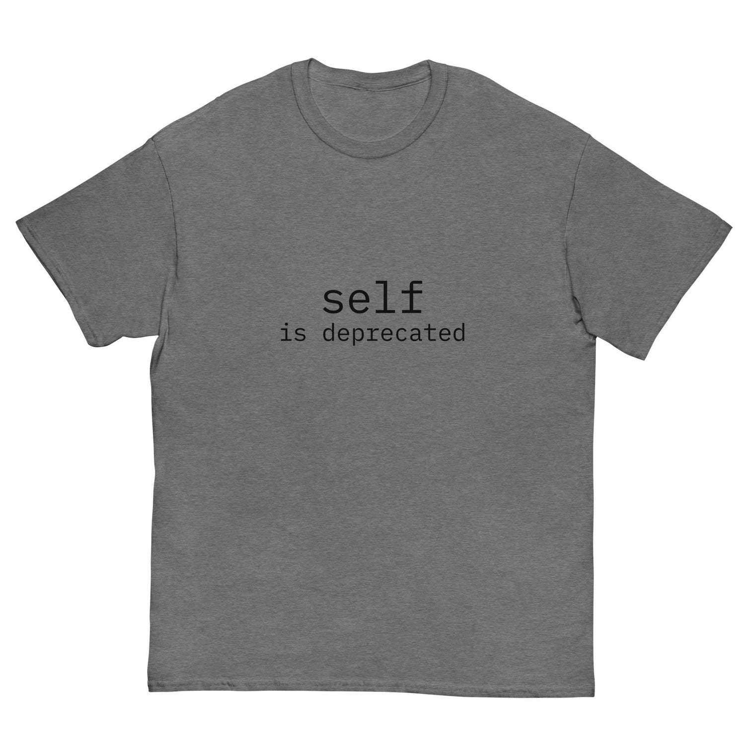 Self Is Deprecated Shirt- Programmer Aesthetic, Coding Mental Health, Minimalist Unisex T-Shirt
