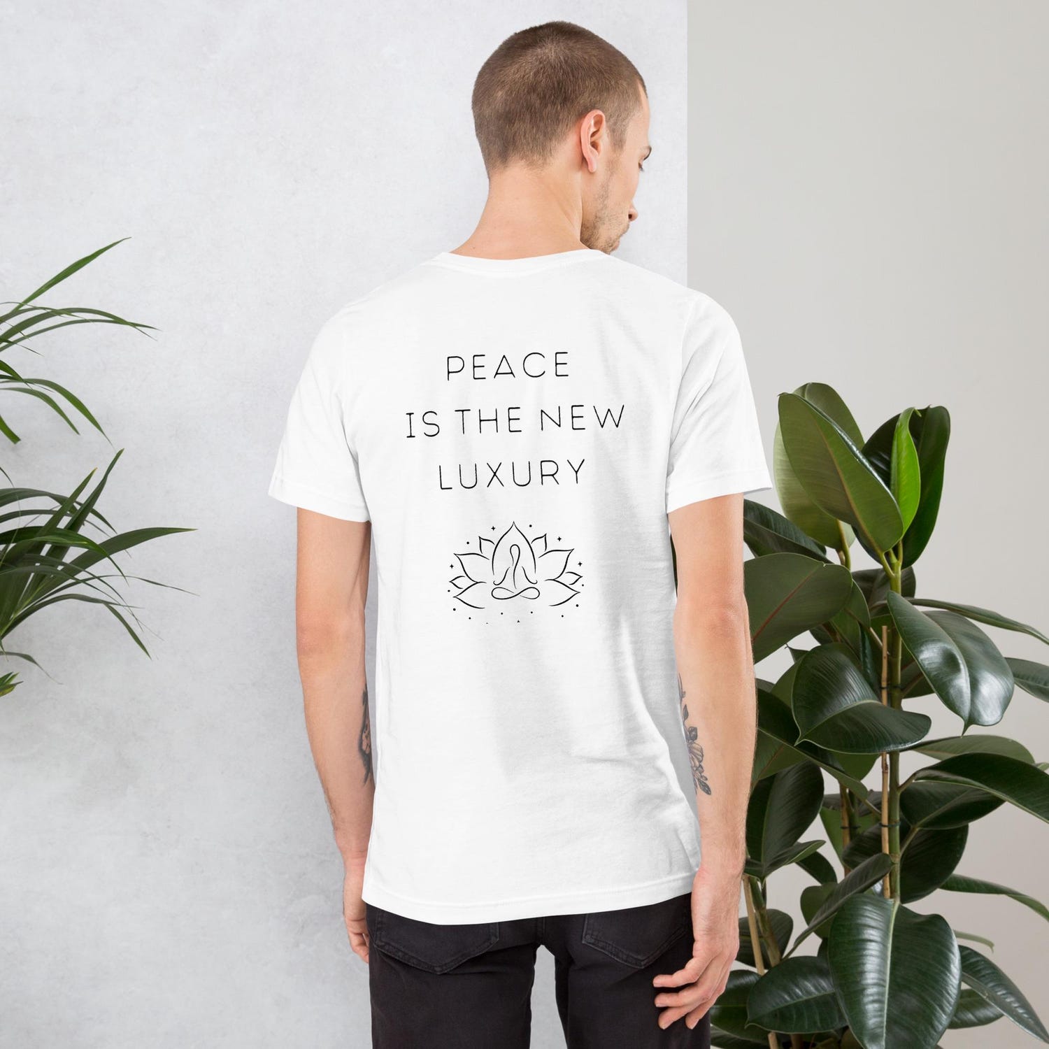 Peace Is the New Luxury – Minimalist T-Shirt | Soft Unisex Fit | Mindfulness Clothing