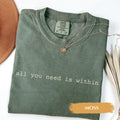 All You Need Is Within Minimalist Spiritual T-Shirt, Spiritual Gift, Unisex Spiritual Awakening Shirt