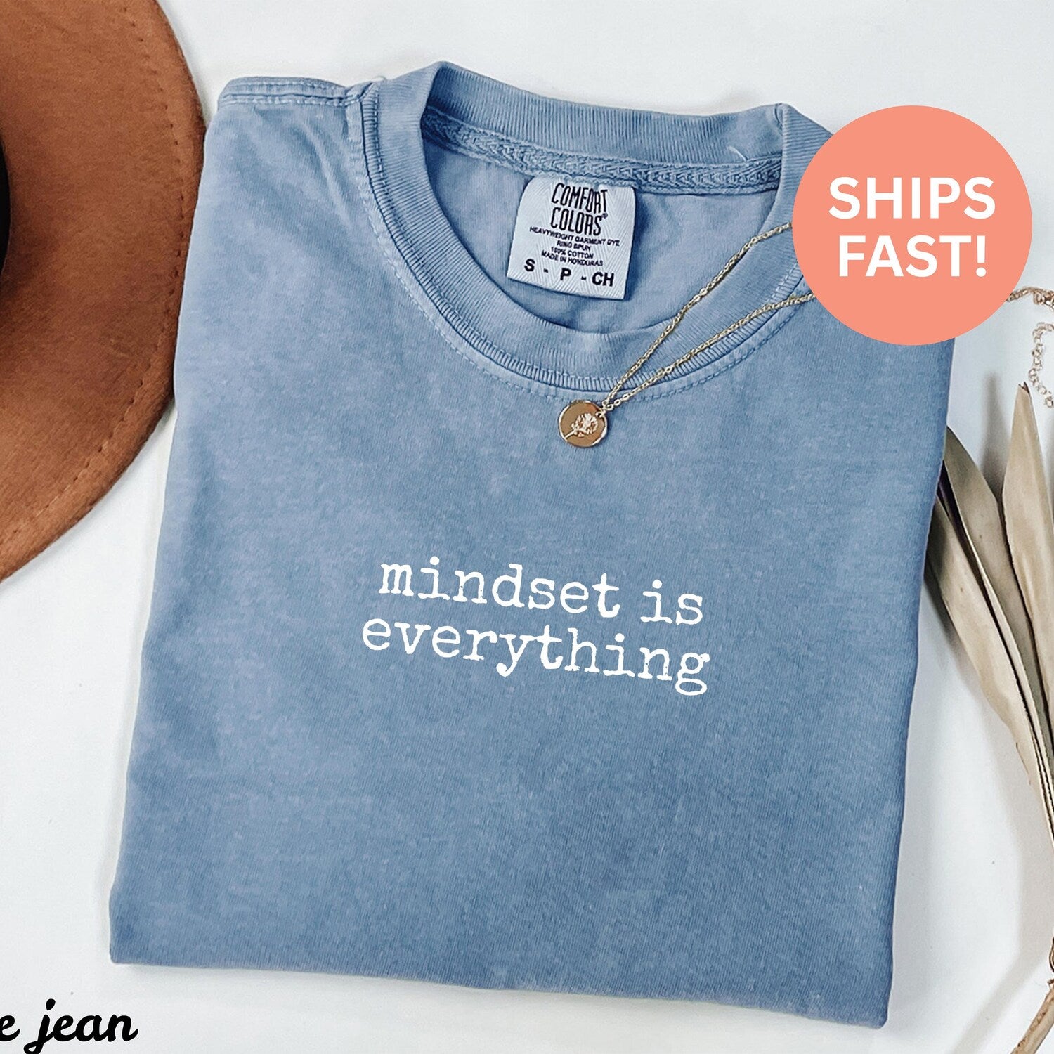 Comfort Colors® Mindset is Everything Shirt, Positive Thinking Tee, Motivational Shirt, Law of Attraction Clothing, Manifestation Shirt