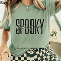 Comfort Colors Spooky Season Shirt, Minimal Halloween Graphic Tee