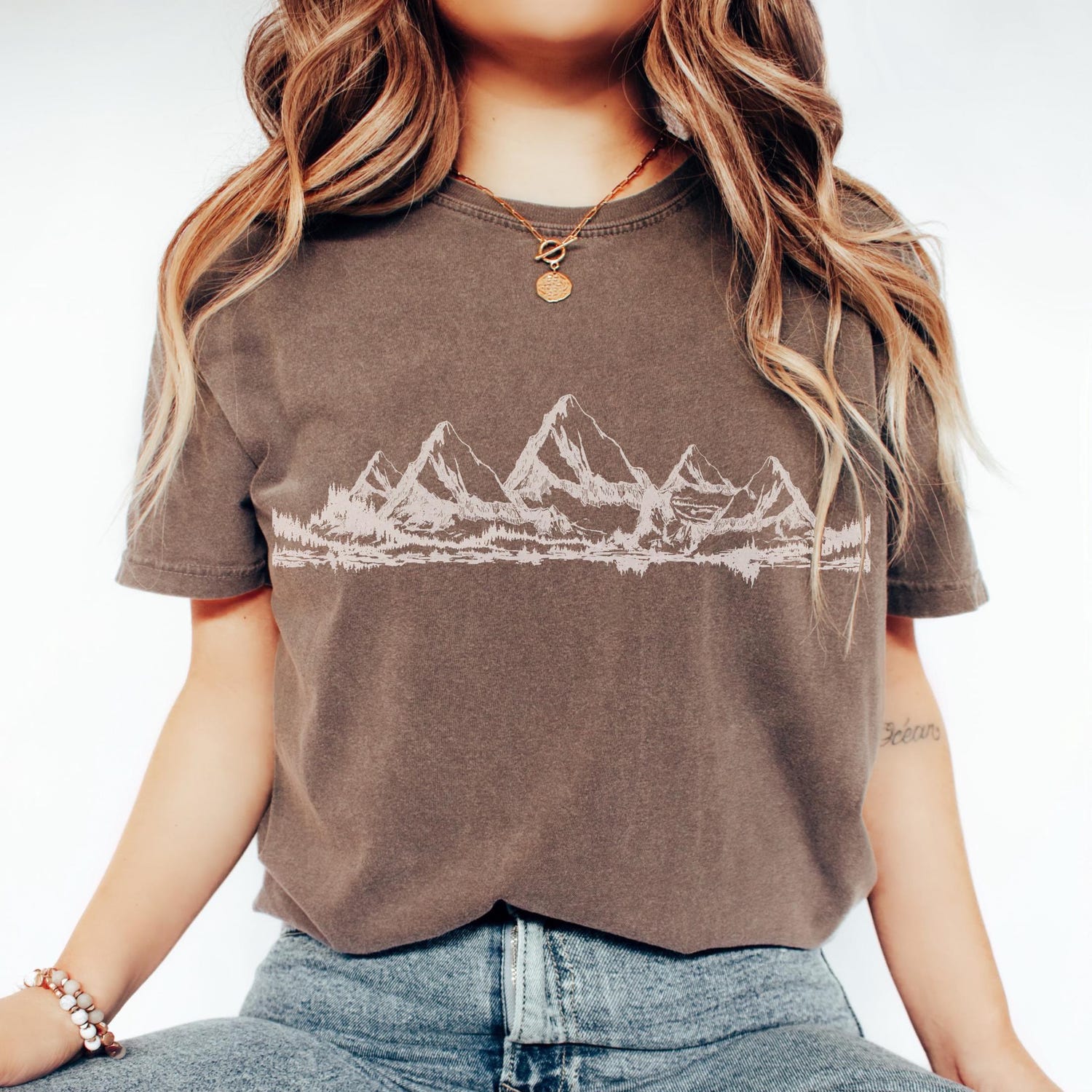 Mountain Minimalist T-shirt, Comfort Colors shirt, Winter Snowy Peak Tee, Nature Lover Shirt, Outdoor Adventure Top, Gift for Hikers, Him