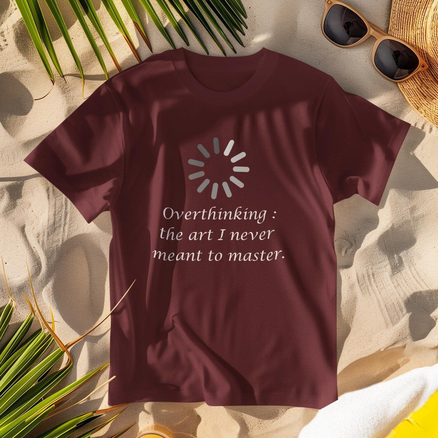Overthinking T-Shirt, Minimalist Graphic Tee, Soft Cotton Unisex Fit