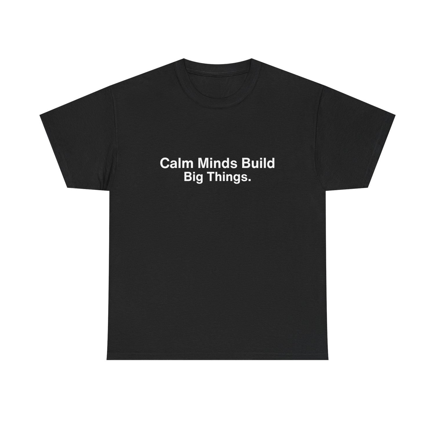 Calm Minds Build Big Things T-Shirt | Minimalist Mindset Tee | Quiet Luxury Gift