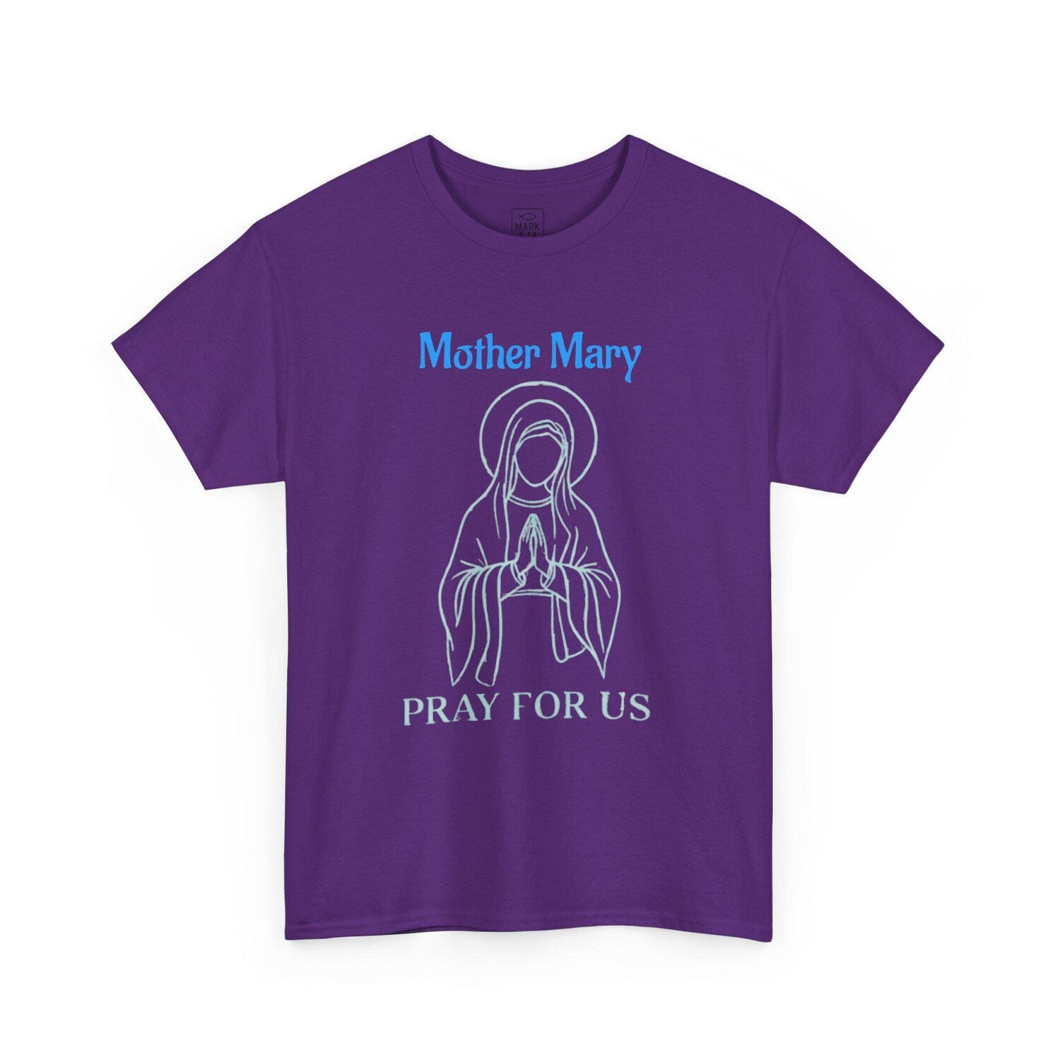 Mother Mary Pray For Us Minimalist T-Shirt, Christian Catholic Design by Mark 4:14