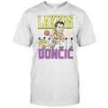 Lakers Doncic NBA Basketball Player Dribble Palms Caricature Signature Shirt