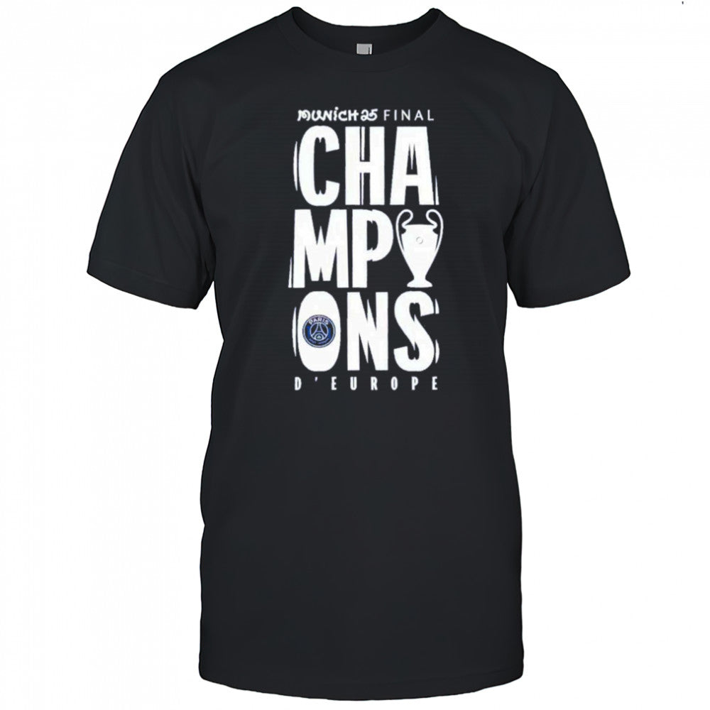 Munich 25 Final PSG UCL Champions 2025 Large Graphic T Shirt