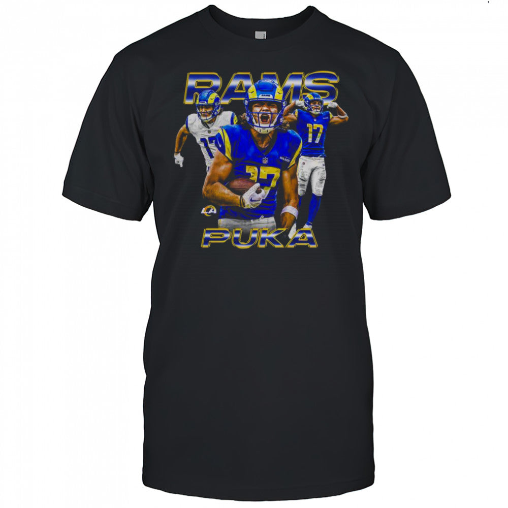 Official Puka Nacua Black Los Angeles Rams Notorious Player T Shirt