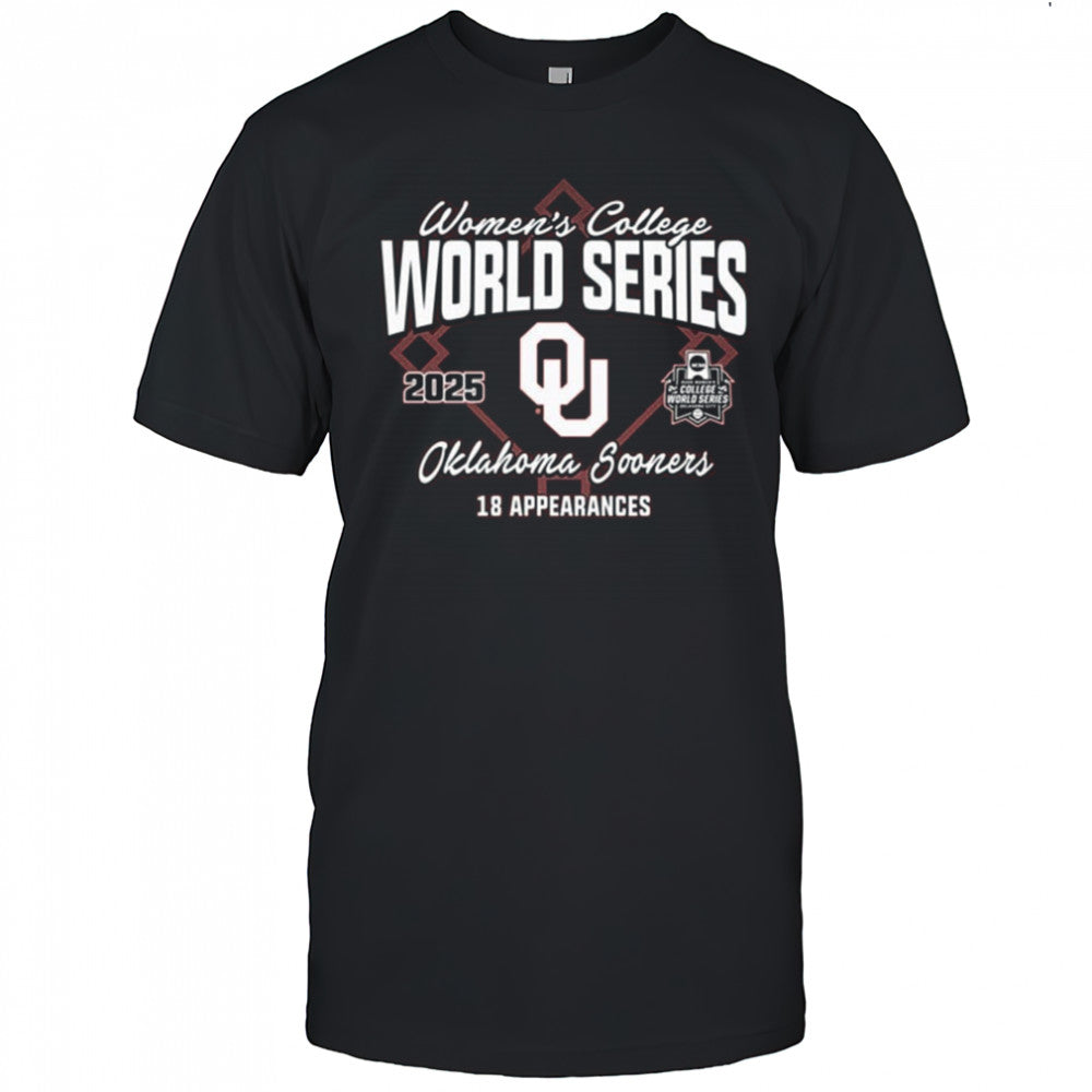Oklahoma Sooners Crimson Women’s College World Series Bound 18 Appearances 2025 t shirt