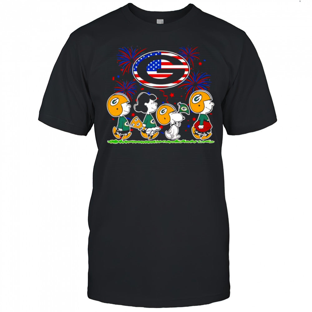 Peanuts fireworks Green Bay Packers 4th of July shirt