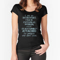 "introvert, fictional worlds, fictional characters #2" Fitted Scoop T-Shirt for Sale by FandomizedRose