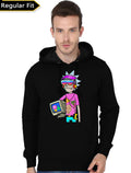 Vaporwave Rick Black Hoodie