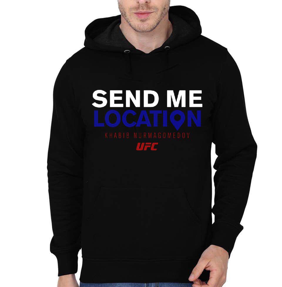 Send Me Location UFC Black T-Shirt