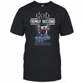 Snoopy God First Family Second Then Kansas City Royals Baseball T Shirt