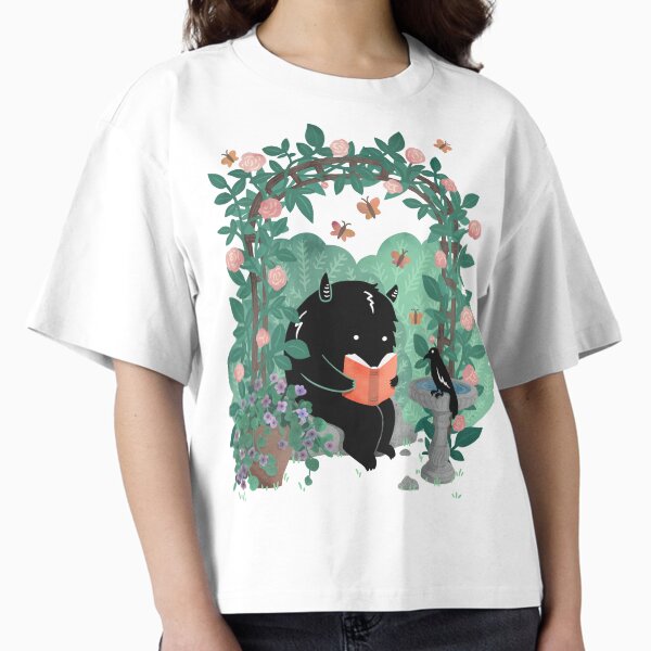 "A Quiet Summer Spot (Book Reading Monster)" Boxy T-Shirt for Sale by littleclyde