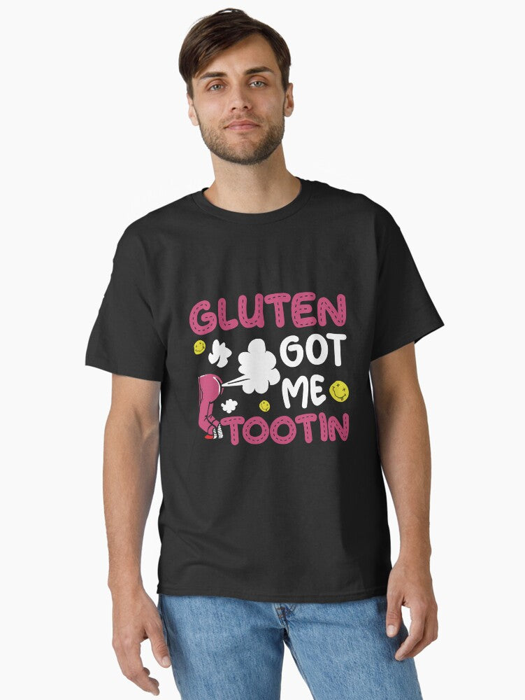Gluten Got Me Tootin Gluten Allergy Celiac Disease Classic T Shirt T Shirt Aesthetic Fit Top Rated Design