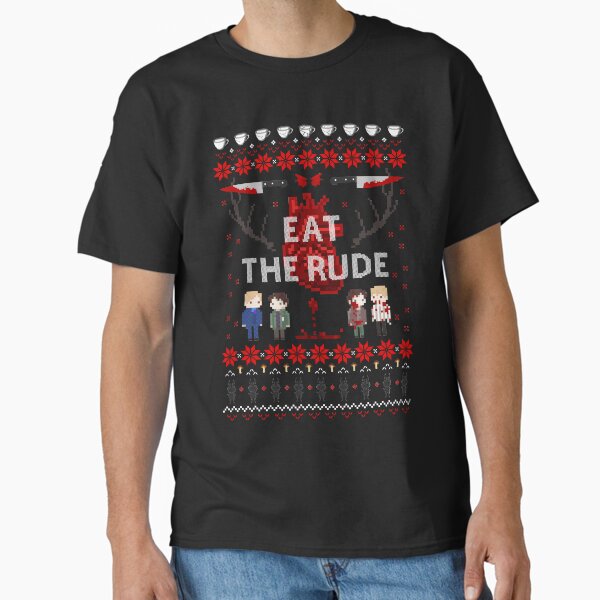 "Eat The Rude Ugly Sweater" Classic T-Shirt for Sale by Plan8