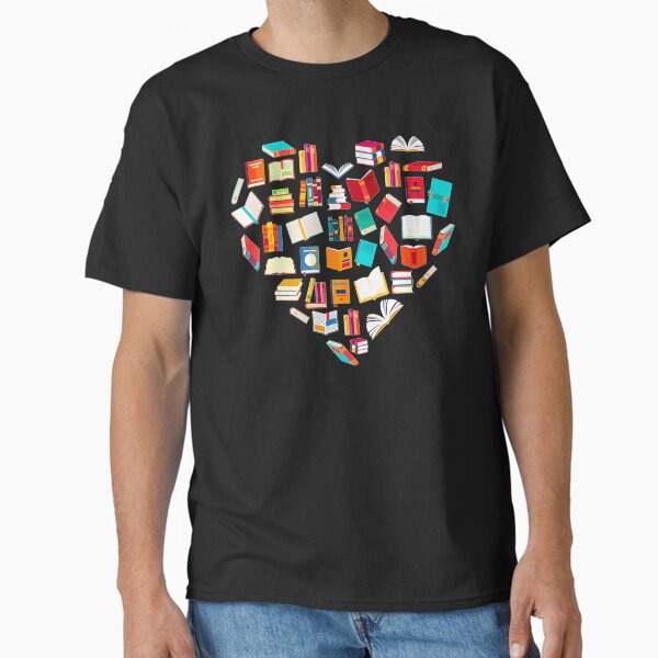 "Heart Of Books" Classic T-Shirt for Sale by BetterDesigns4U